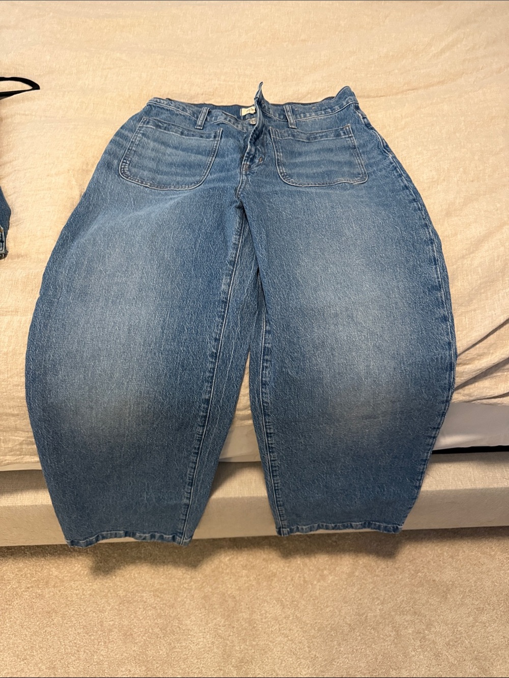 Madewell Wide-Leg High-Rise Jeans — Blue Denim Emmett
